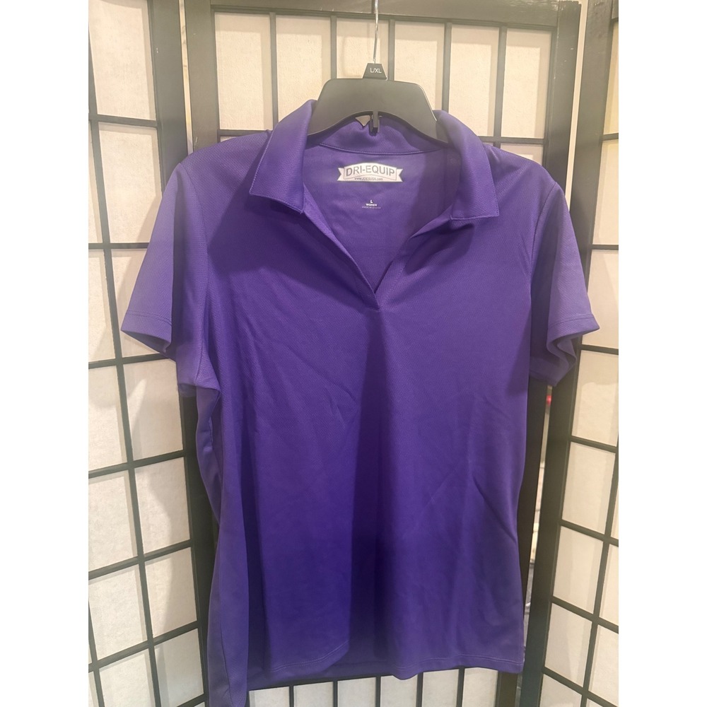 DRI-EQUIP Women's Purple Performance Polo – Large